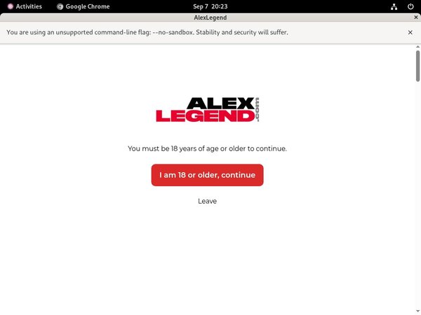 Alexlegend.com Sign Up