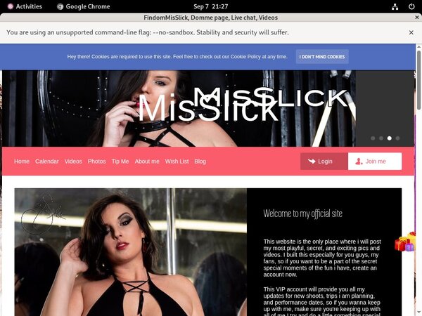 Free Working FindomMisSlick Logins