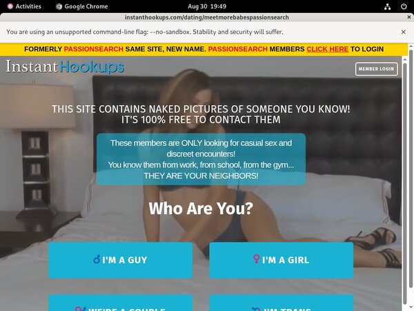 Instant Hookups Members Password