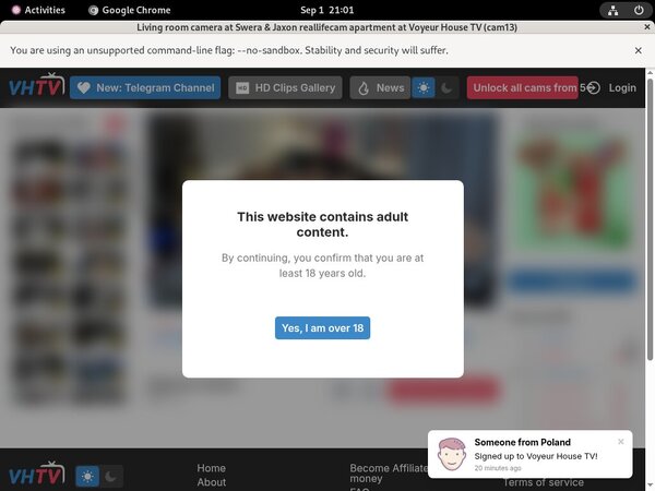 Login Voyeur-house.tv