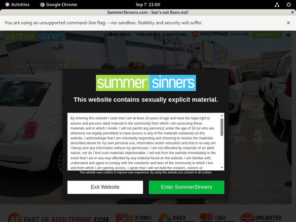 New Summersinners.com Promo Code