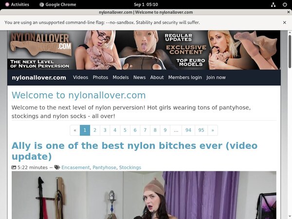 Nylonallover Free Trial Subscription