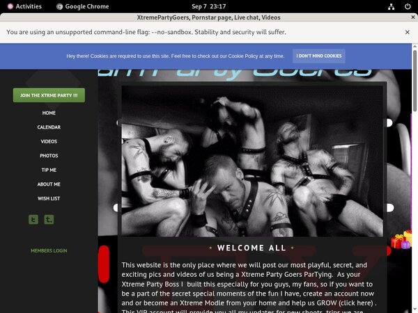 Passwords XtremePartyGoers