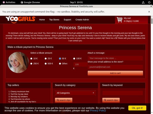 PrincessSerena Free Login And Password