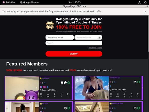 Swingersdateclub Account List