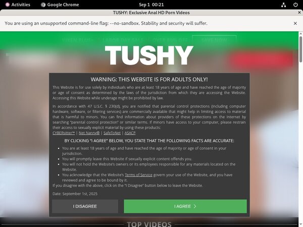 Tushy.com Mobile Passwords